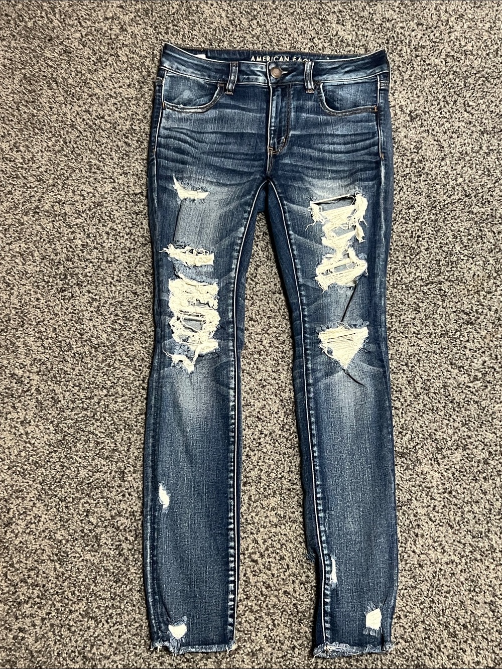 American Eagle Jegging Crop Next Level Stretch Denim Size 6 EUC